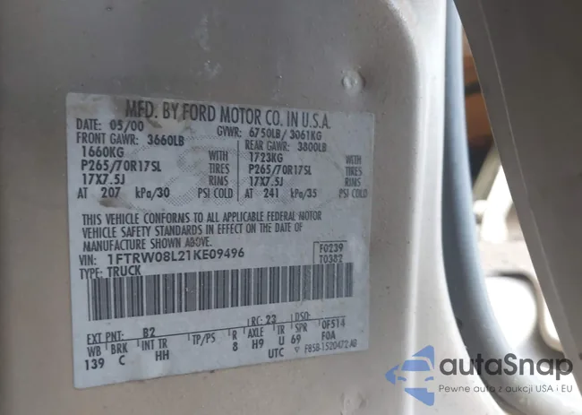 1FTRW08L21KE09496: 44160456