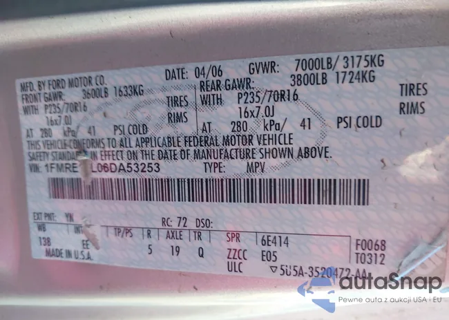 1FMRE11L06DA53253: 44160459