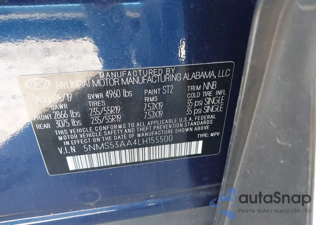 5NMS53AA4LH155500: 44160489