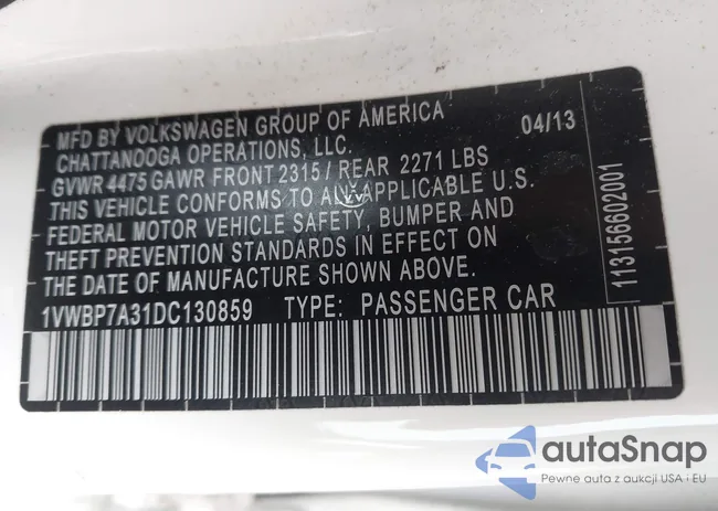 1VWBP7A31DC130859: 44160522