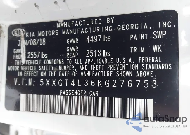 5XXGT4L36KG276753: 44160616