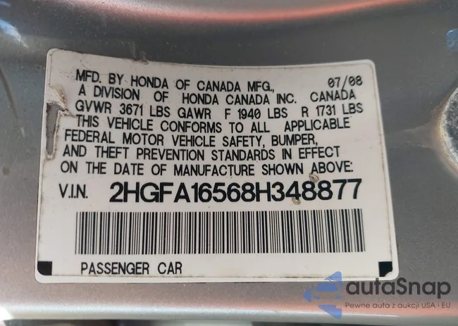 2HGFA16568H348877: 44160618