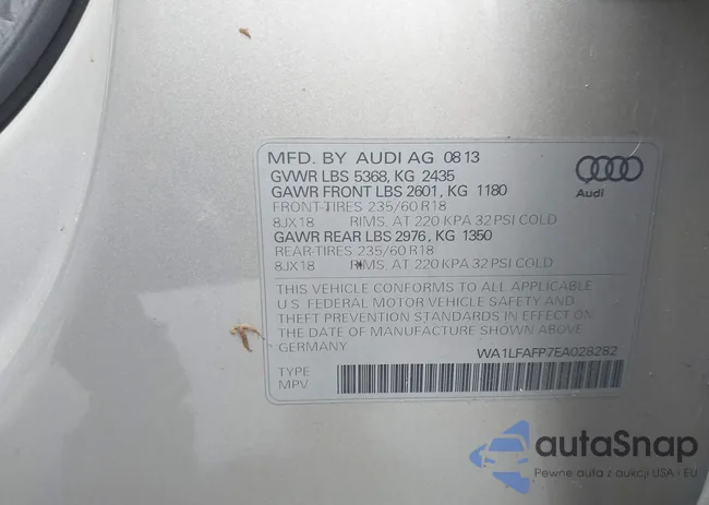 WA1LFAFP7EA028282: 44160622