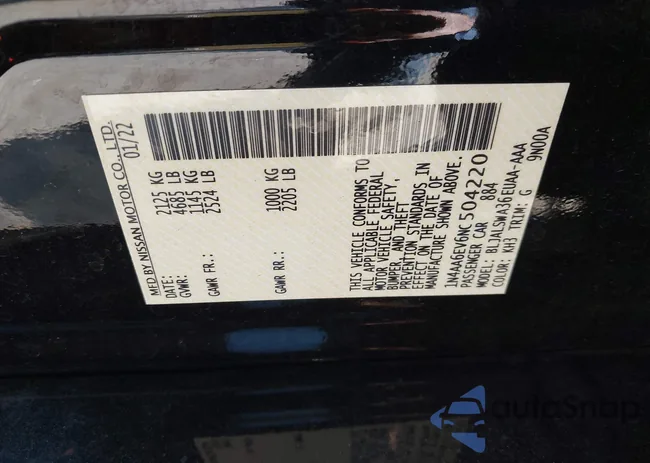 1N4AA6EV6NC504220: 44160626