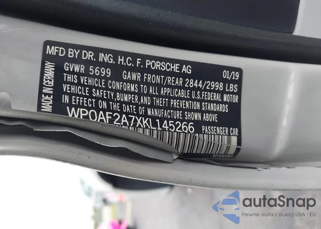 WP0AF2A7XKL145266: 44160698