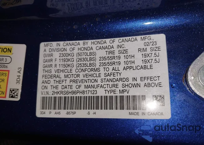 2HKRS6H96PH817123: 44160738