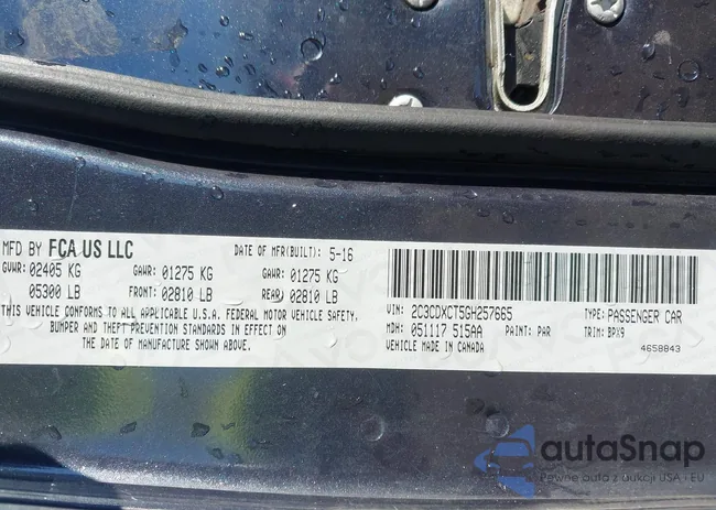 2C3CDXCT5GH257665: 44160750