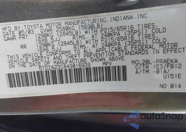 5TDZA23C84S016939: 44160759