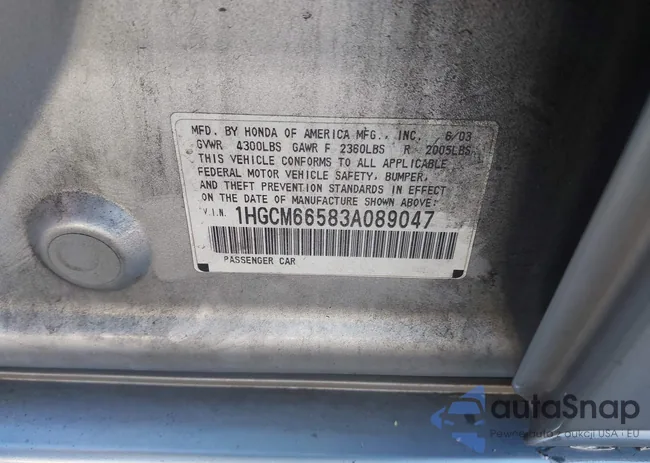 1HGCM66583A089047: 44160779