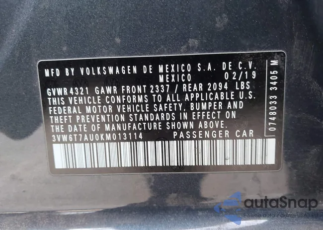 3VW6T7AU0KM013114: 44160811