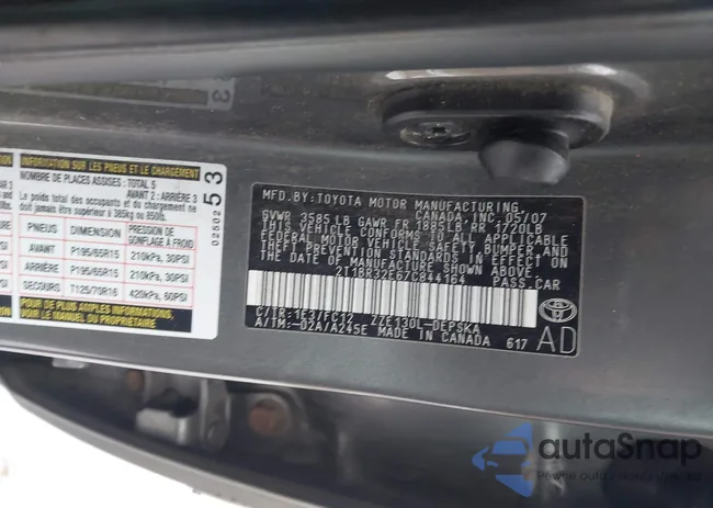 2T1BR32E67C844164: 44160841