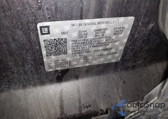 1GNSKBKC1HR389610: 44160876