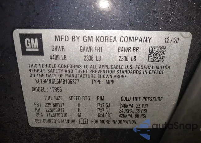 KL79MNSL6MB106377: 44160882