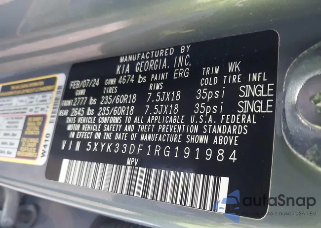 5XYK33DF1RG191984: 44160933