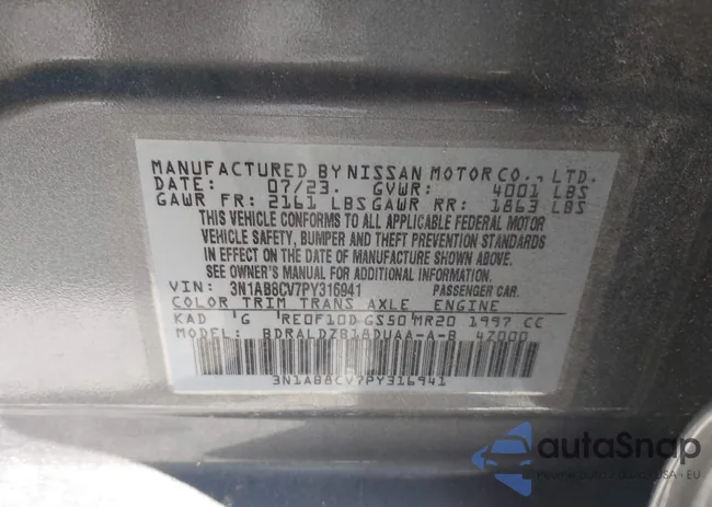 3N1AB8CV7PY316941: 44160951