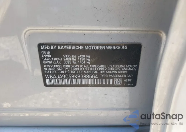 WBAJA9C58KB388564: 44160953