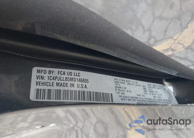 1C4PJLLB5MD146855: 44160973