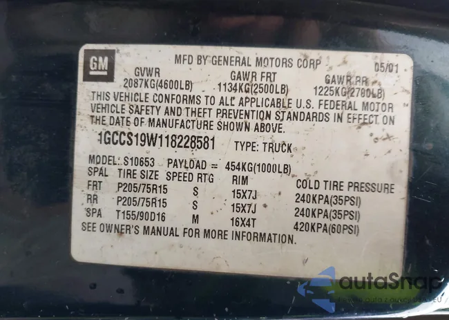 1GCCS19W118228581: 44161005