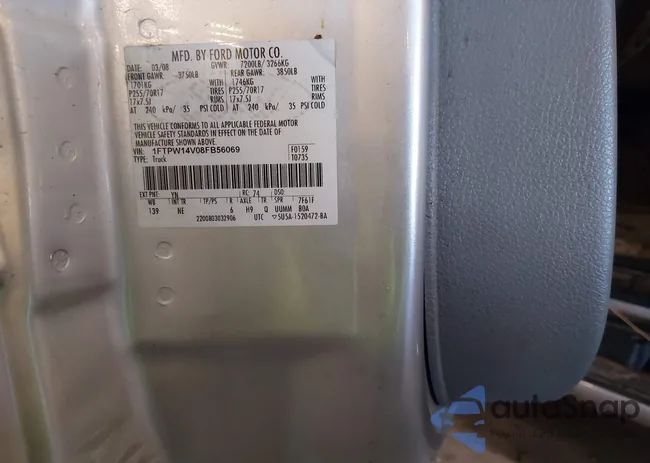 1FTPW14V08FB56069: 44161010