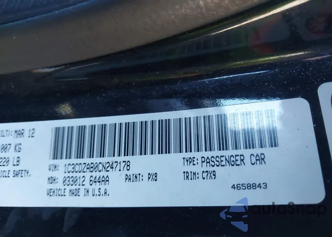 1C3CDZAB0CN247178: 44161016