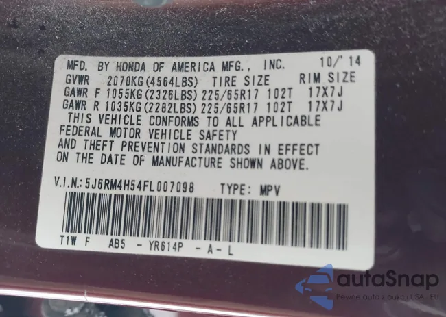 5J6RM4H54FL007098: 44160136