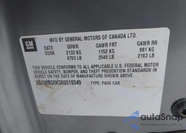 2G1WB58K369310349: 44160229