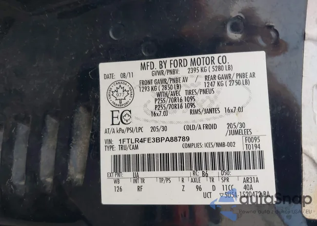 1FTLR4FE3BPA88789: 44160291