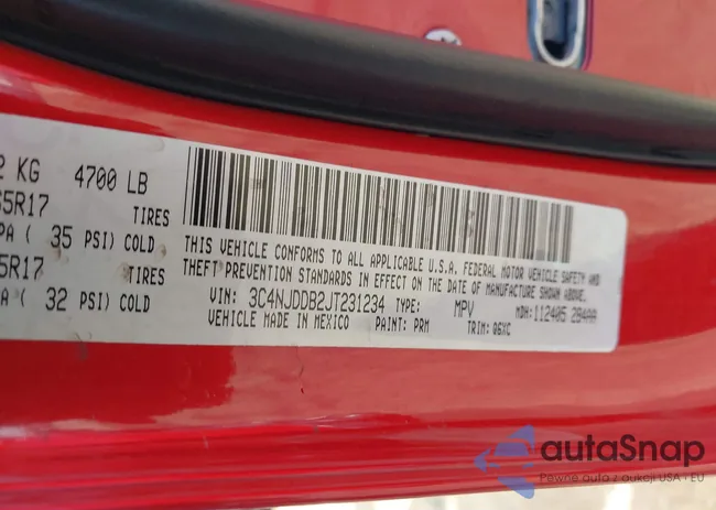 3C4NJDDB2JT231234: 44161460