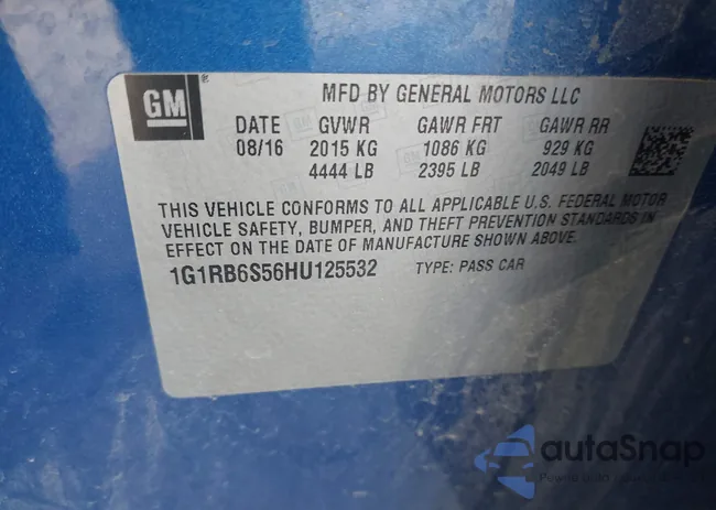 1G1RB6S56HU125532: 44161500