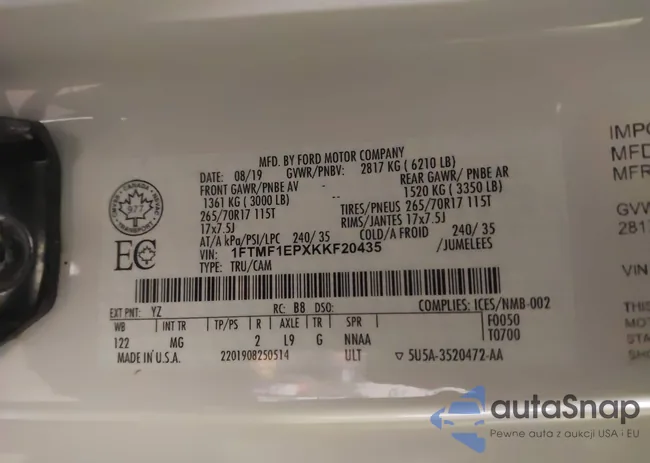 1FTMF1EPXKKF20435: 44161564