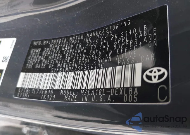 5YFB4MDE7SP344136: 44161575