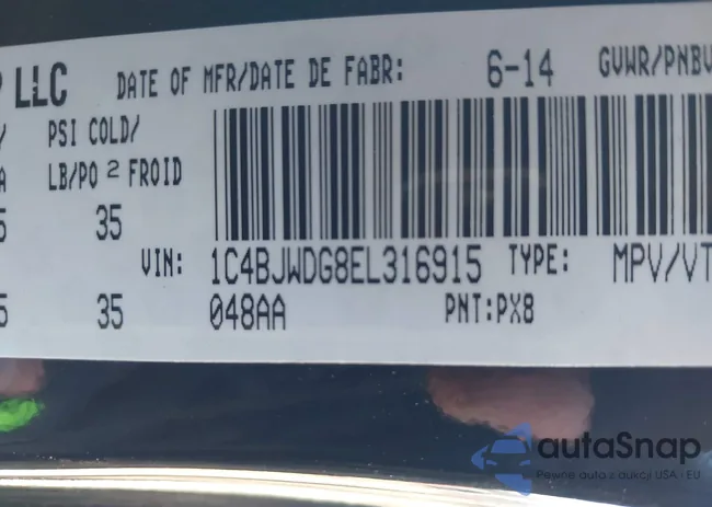 1C4BJWDG8EL316915: 44161667