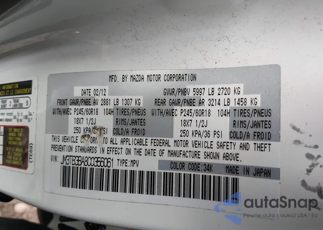 JM3TB3BA8C0356061: 44161681