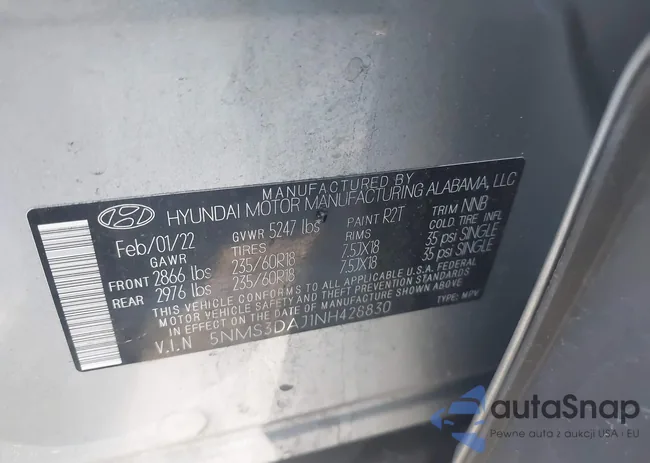 5NMS3DAJ1NH428830: 44161889