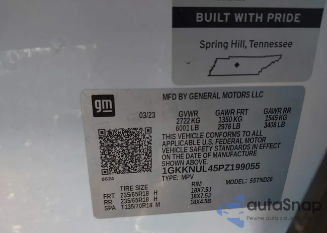 1GKKNUL45PZ199055: 44161270