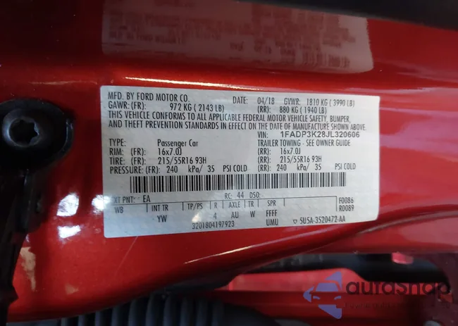 1FADP3K28JL320606: 44161273