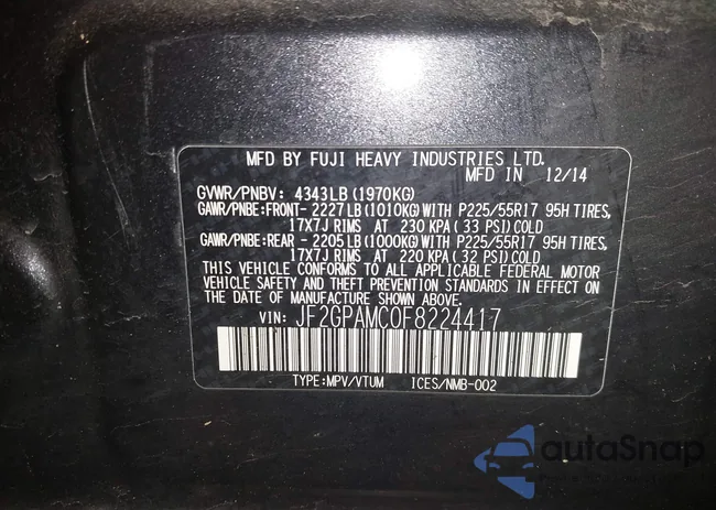 JF2GPAMC0F8224417: 44162472