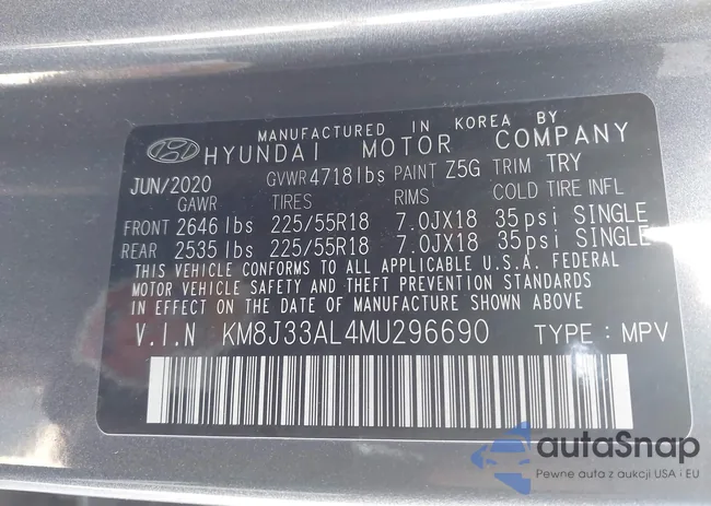 KM8J33AL4MU296690: 44162553