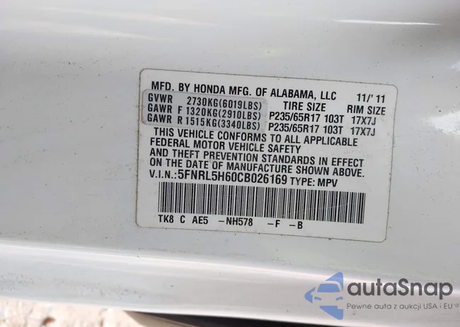 5FNRL5H60CB026169: 44162554
