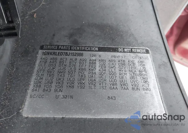 1GNKRLED7BJ152986: 44162571