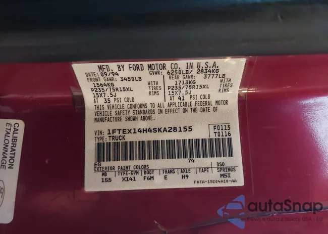 1FTEX14H4SKA28155: 44162604