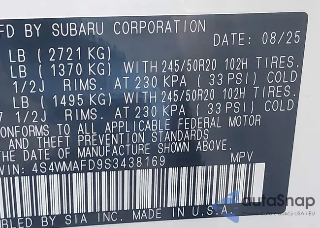 4S4WMAFD9S3438169: 44162664