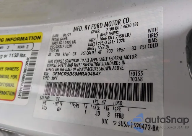 3FMCR9B69MRA94647: 44162712