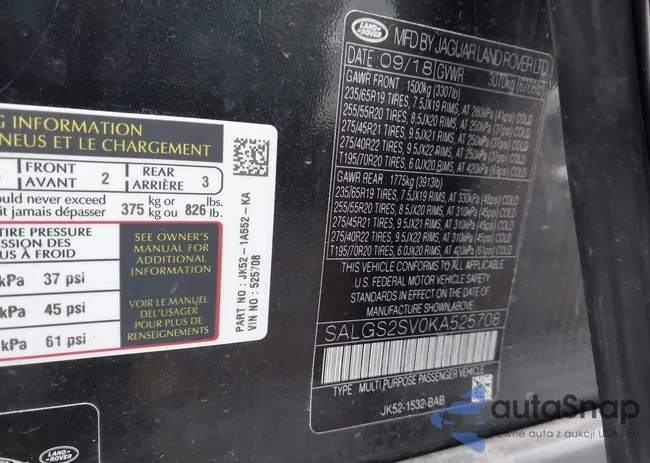 SALGS2SV0KA525708: 44162769