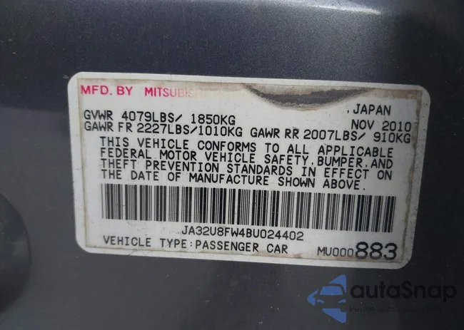 JA32U8FW4BU024402: 44162908