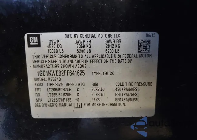 1GC1KWE82FF641625: 44163044