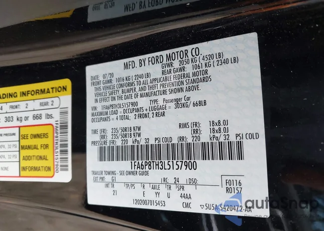 1FA6P8TH3L5157900: 44162189