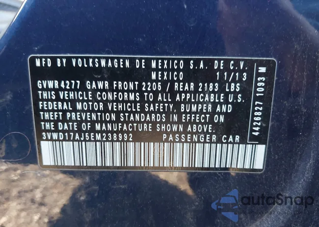 3VWD17AJ5EM238992: 44162243