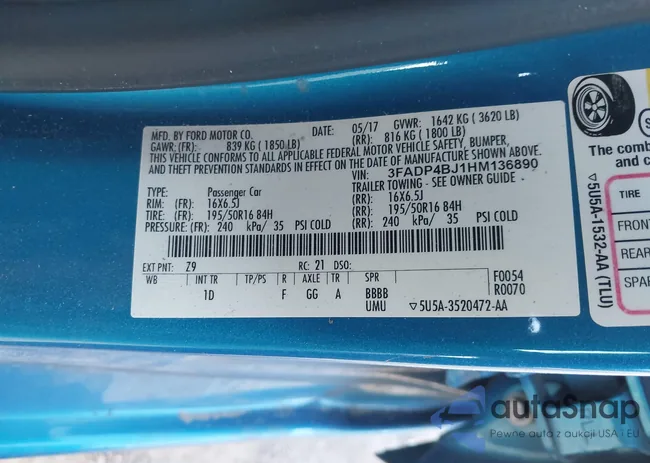 3FADP4BJ1HM136890: 44162295