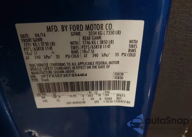 1FTFX1EF2EFB54464: 44163479